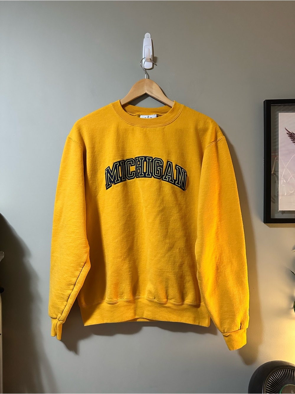 Champion Yellow Michigan Crewneck Sweatshirt